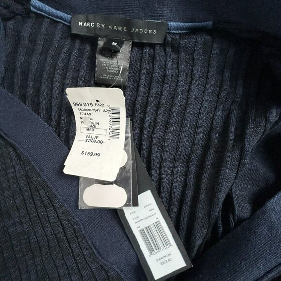 Marc by Marc Jacobs Women's Ribbed Knit Button Front Cardigan Black Medium NWT - Picture 3 of 8